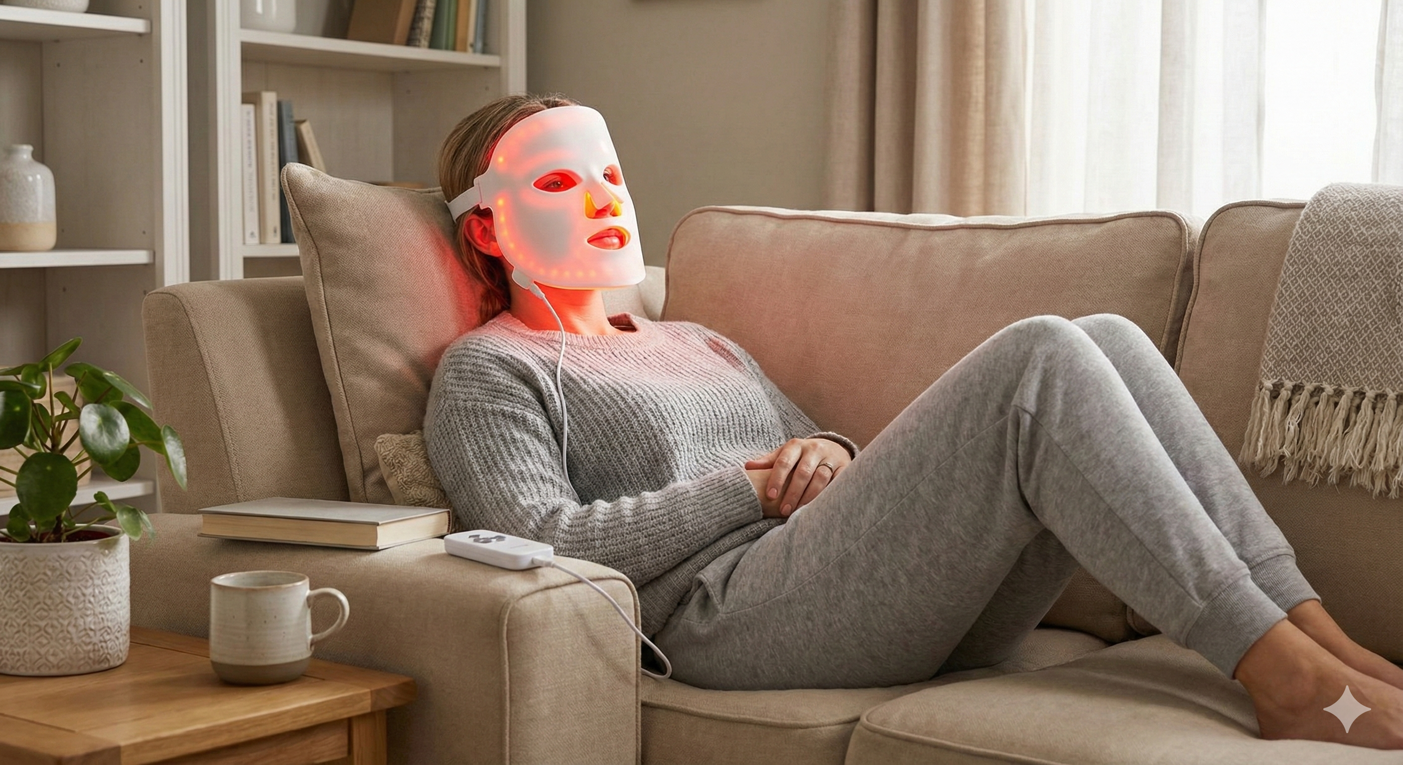 Masque LED Visage Flexible Glowéa - Luminothérapie 7 Couleurs & Infrarouge